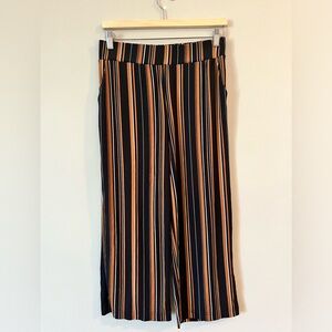 Maurice’s Striped Black and Burnt Orange Women's Pants
